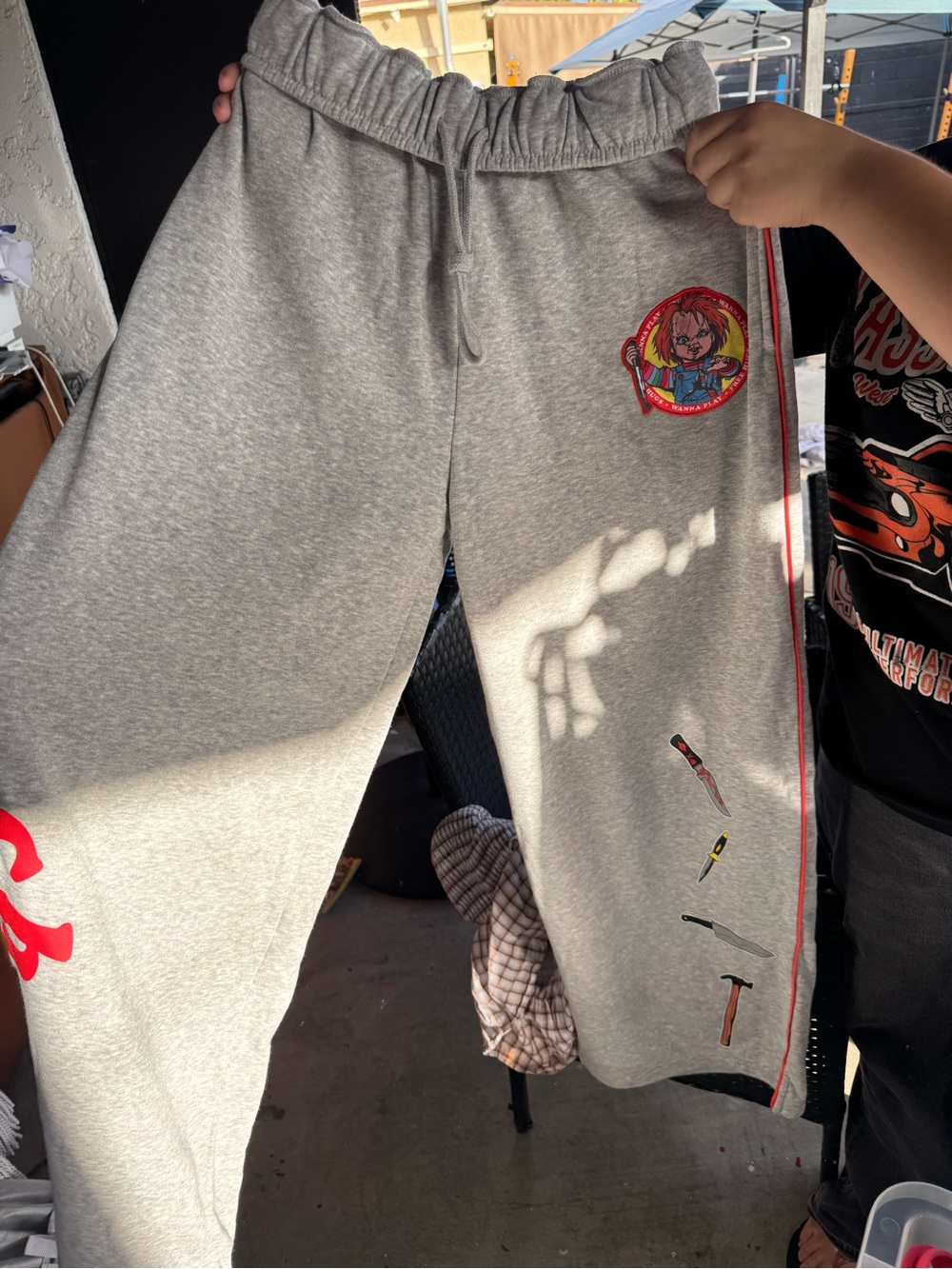 NWOT chucky Sweatpants with Character Graphics